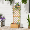 Outsunny-Fioriera-con-Grigliato-da-Esterno-o-Giardino-Vaso-per-Piante-Rampicanti-in-Legno-60x40x160cm