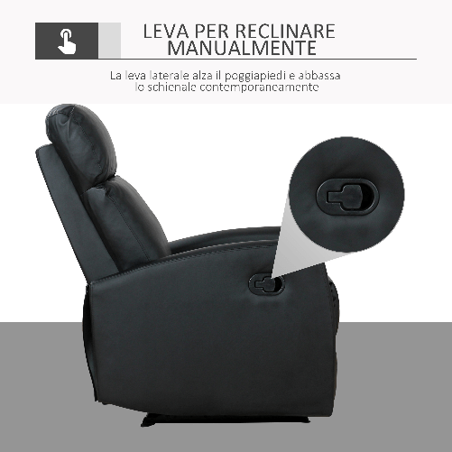 HOMCOM-Poltrona-Relax-Reclinabile-Regolabile-ed-Ergonomica-in-Ecopelle-con-Imbottitura-per-Casa-e-Ufficio-65x92x100-cm-Nera