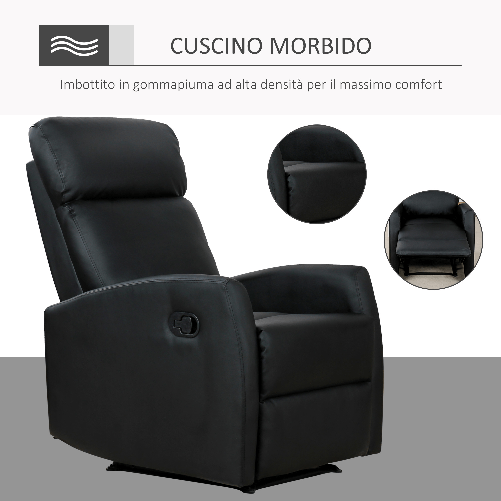 HOMCOM-Poltrona-Relax-Reclinabile-Regolabile-ed-Ergonomica-in-Ecopelle-con-Imbottitura-per-Casa-e-Ufficio-65x92x100-cm-Nera