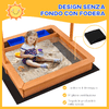 Outsunny-Sabbiera-per-Bambini-in-Legno-con-Tettuccio-Regolabile-Sedute-e-Vaschette-107-5x107-5x110cm