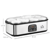 HOMCOM-Yogurtiera-Elettrica-30W-con-8-Vasetti-Inclusi-Timer-1-48-Ore-e-Temperatura-Regolabile-20-50-C-36x18-8x14cm-Argento