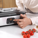 HOMCOM-Yogurtiera-Elettrica-30W-con-8-Vasetti-Inclusi-Timer-1-48-Ore-e-Temperatura-Regolabile-20-50-C-36x18-8x14cm-Argento