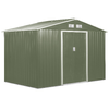 Outsunny-Casetta-da-Giardino-con-2-Porte-Scorrevoli-e-4-Prese-d-Aria-in-Acciaio-e-PP-277x195x192cm-Verde-Chiaro
