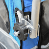 PawHut-Passeggino-2-in-1-per-Cani-e-Rimorchio-Bici-Ruote-Catarifrangenti-e-Bandierina-Blu