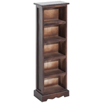 HOMCOM-Mobiletto-Scaffale-Porta-CD-con-5-Ripiani-di-Archivazione-in-Legno-Marrone-30x-17x-90cm