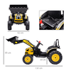 HOMCOM-Escavatore-Cavalcabile-per-Bambini-3-5-Anni-Ruspa-Giocattolo-a-Batteria-6V-con-Suoni-e-Luci-Velocita-1-5-2-5-km-h-132cmx62cmx65cm-Giallo