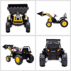 HOMCOM-Escavatore-Cavalcabile-per-Bambini-3-5-Anni-Ruspa-Giocattolo-a-Batteria-6V-con-Suoni-e-Luci-Velocita-1-5-2-5-km-h-132cmx62cmx65cm-Giallo