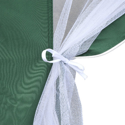 Outsunny-Gazebo-Esagonale-con-Zanzariere-in-Ferro-e-Poliestere-Verde