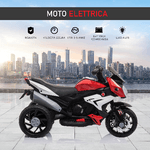 HOMCOM-Moto-Elettrica-per-Bambini-3-5-Anni-Max--25kg-con-Luci-Musica-Batteria-6V-e-Velocita-3km-h-86cmx42cmx52cm-Rossa