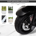 HOMCOM-Moto-Elettrica-per-Bambini-3-5-Anni-Max--25kg-con-Luci-Musica-Batteria-6V-e-Velocita-3km-h-86cmx42cmx52cm-Rossa