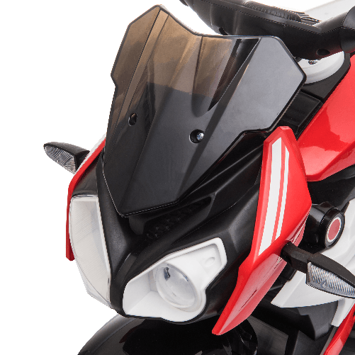 HOMCOM-Moto-Elettrica-per-Bambini-3-5-Anni-Max--25kg-con-Luci-Musica-Batteria-6V-e-Velocita-3km-h-86cmx42cmx52cm-Rossa