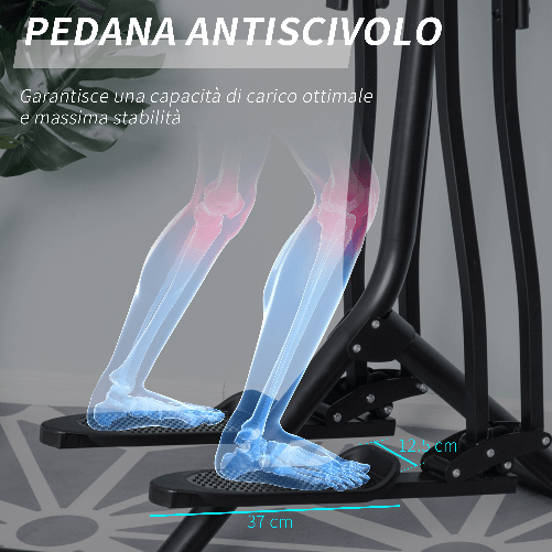 HOMCOM--Air-Walker-Cross-Trainer-per-Fitness-Allenamento-a-Casa-con-Display-Nero