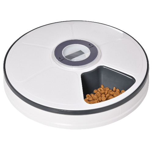 PawHut-Distributore-Automatico-Cibo-Cani-e-Gatti-6-Pasti-Ciotole-con-Timer-e-Display-LED-a-Batterie-Dispenser-Cibo-per-Piccoli-Animali-con-Musica