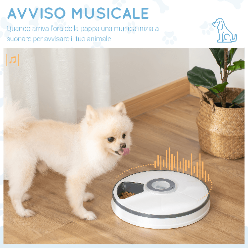 PawHut-Distributore-Automatico-Cibo-Cani-e-Gatti-6-Pasti-Ciotole-con-Timer-e-Display-LED-a-Batterie-Dispenser-Cibo-per-Piccoli-Animali-con-Musica