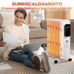 HOMCOM-Calorifero-a-Olio-a-9-Elementi-3-Livelli-di-Riscaldamento-e-Timer-42-5x24x63cm-Bianco