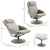 HOMCOM-Poltrona-Sedia-Relax-Reclinabile-con-Sgabello-Poggiapiedi-in-Pelle-Finta-per-Soggiorno-o-Studio-78-67-98-cm-Grigia