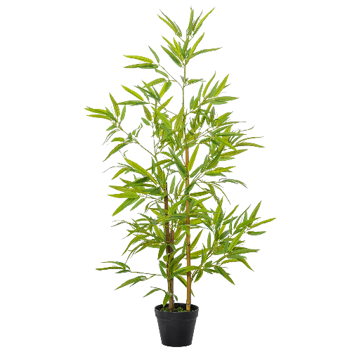 Outsunny-Bambu-in-Vaso-Artificiale-Pianta-Finta-Decorativa-per-Interno-ed-Esterno-Alta-120cm-Verde