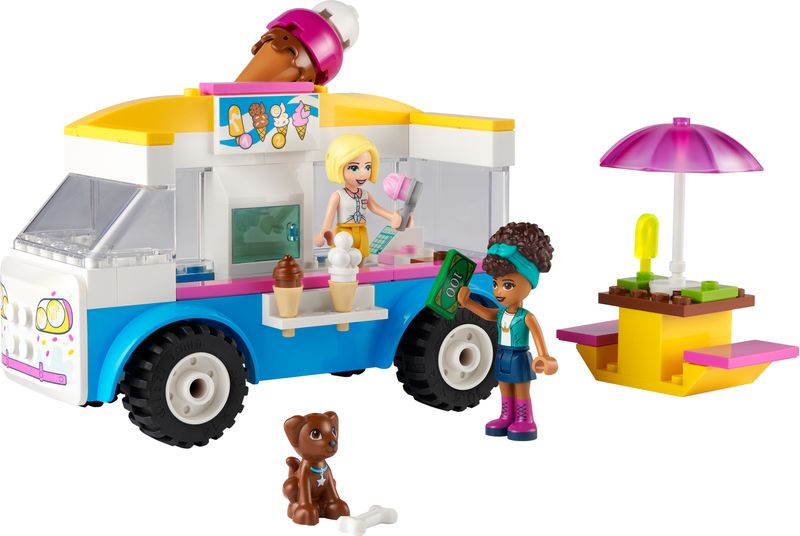 LEGO-Friends-41715-Il-Furgone-dei-Gelati-Set-con-Gelato-e-Cane-Giocattolo-con-Mini-Bamboline-Giochi-per-Bambini-dai-4-Anni