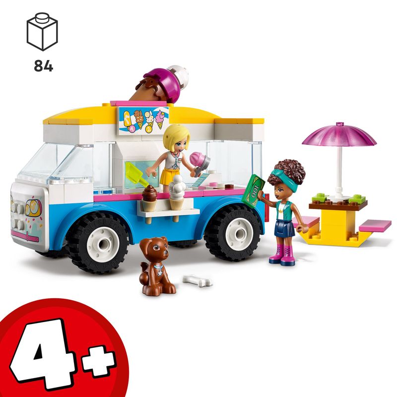 LEGO-Friends-41715-Il-Furgone-dei-Gelati-Set-con-Gelato-e-Cane-Giocattolo-con-Mini-Bamboline-Giochi-per-Bambini-dai-4-Anni