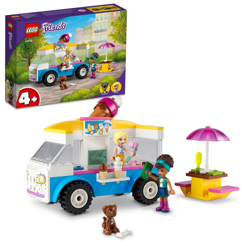 LEGO-Friends-41715-Il-Furgone-dei-Gelati-Set-con-Gelato-e-Cane-Giocattolo-con-Mini-Bamboline-Giochi-per-Bambini-dai-4-Anni