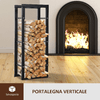 HOMCOM-Scaffale-Porta-Legna-Legnaia-Verticale-Supporto-per-Legna-Portata-100kg-Metallo-40---25---100cm