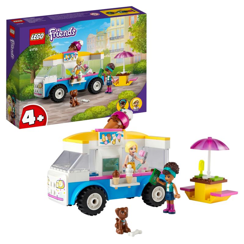 LEGO-Friends-41715-Il-Furgone-dei-Gelati-Set-con-Gelato-e-Cane-Giocattolo-con-Mini-Bamboline-Giochi-per-Bambini-dai-4-Anni