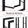 HOMCOM-Scaffale-Porta-Legna-Legnaia-Verticale-Supporto-per-Legna-Portata-100kg-Metallo-40---25---100cm