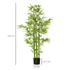 HOMCOM-Pianta-Finta-di-Bambu-Alta-150cm-con-Vaso-Incluso-per-Interno-ed-Esterno