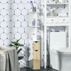kleankin-Colonna-Bagno-con-2-Ripiani-e-2-Armadietti-Mobile-Alto-Salvaspazio-15-2x29-8x118-cm-Bianco-e-color-Legno