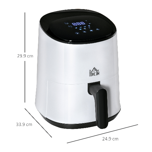 HOMCOM-Friggitrice-ad-Aria-2-5L-1300W-con-7-Menu-Schermo-LED-e-Tegame-33-9x24-9x29-9cm