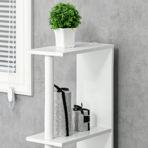 kleankin-Colonna-Bagno-con-2-Ripiani-e-2-Armadietti-Mobile-Alto-Salvaspazio-15-2x29-8x118-cm-Bianco-e-color-Legno