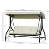 Outusunny-Dondolo-Letto-da-Giardino-3-Posti-con-Tettuccio-Regolabile-Metallo-e-Poliestere-Beige