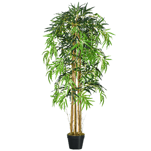 Outsunny-Bambu-Artificiale-con-Vaso-per-Interno-ed-Esterno--18x150cm