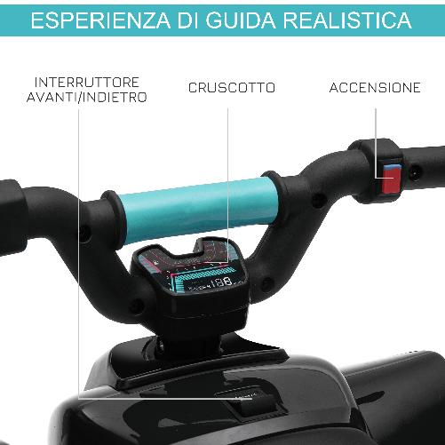 HOMCOM-Quad-Elettrico-per-Bambini-18-36-Mesi-con-Batteria-Ricaricabile-da-6V-72x40x45-5-cm-Nero