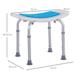 HOMCOM-Sgabello-da-Doccia-Alluminio-e-Plastica-Antiscivolo-Altezze-Regolabili