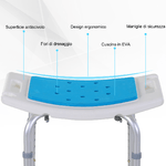 HOMCOM-Sgabello-da-Doccia-Alluminio-e-Plastica-Antiscivolo-Altezze-Regolabili