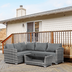 Outsunny-Set-Mobili-da-Giardino-in-Rattan-PE-da-4-Pezzi-Salotto-con-Divano-Angolare-e-Tavolino-con-Vetro-Cuscini-Imbottiti-e-Sfoderabili-Grigio
