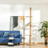 PawHut-Albero-Tiragraffi-per-Gatti-a-4-Livelli-Fissaggio-a-Soffitto-Regolabile-43x27x228-260cm
