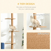 PawHut-Albero-Tiragraffi-per-Gatti-a-4-Livelli-Fissaggio-a-Soffitto-Regolabile-43x27x228-260cm