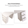 HOMCOM-Scrivania-Porta-PC-per-Camera-e-Ufficio-con-Cassettiera-e-Ripiani-Portaoggetti-in-Legno-120x49x72cm-Bianco