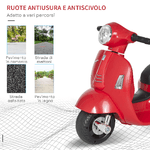 HOMCOM-Moto-Elettrica-per-Bambini-con-Licenza-Ufficiale-Vespa-Batteria-6V-Fari-e-Clacson-per-Bimbi-da-18-36-mesi-Rosso-66-5x38x52cm
