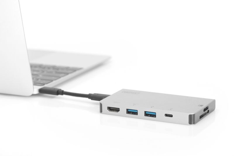 Docking-Station-Usb-Tipo-C-Con-6-Porte-Usb-Hdmi-Tipo-C-Lettore-Card