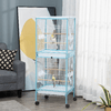 PawHut-Gabbia-per-Uccelli-2-in-1-Voliera-da-Interni-con-4-Ruote-e-Vassoi-Estraibili-51-5x50x140cm