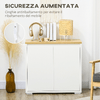HOMCOM-Mobile-Multiuso-con-Armadietto-a-2-Livelli-in-Truciolato-e-Ripiano-regolabile-80x37x75cm