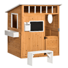 Outsunny-Casetta-per-Bambini-in-Legno-da-Esterno-con-Porta-Finestre-Panca-Portavasi-122x108x135-5cm-Gialla