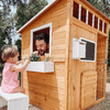Outsunny-Casetta-per-Bambini-in-Legno-da-Esterno-con-Porta-Finestre-Panca-Portavasi-122x108x135-5cm-Gialla
