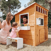 Outsunny-Casetta-per-Bambini-in-Legno-da-Esterno-con-Porta-Finestre-Panca-Portavasi-122x108x135-5cm-Gialla