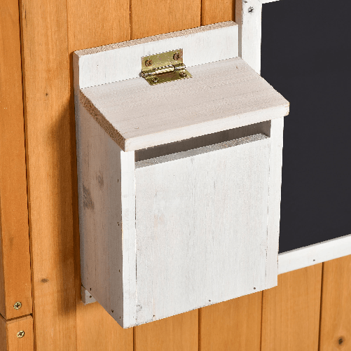 Outsunny-Casetta-per-Bambini-in-Legno-da-Esterno-con-Porta-Finestre-Panca-Portavasi-122x108x135-5cm-Gialla