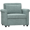 HOMCOM-Poltrona-Letto-Singolo-con-Schienale-Regolabile-in-4-Posizioni-e-Seduta-Imbottita-96x84-5x87-5-cm-Verde