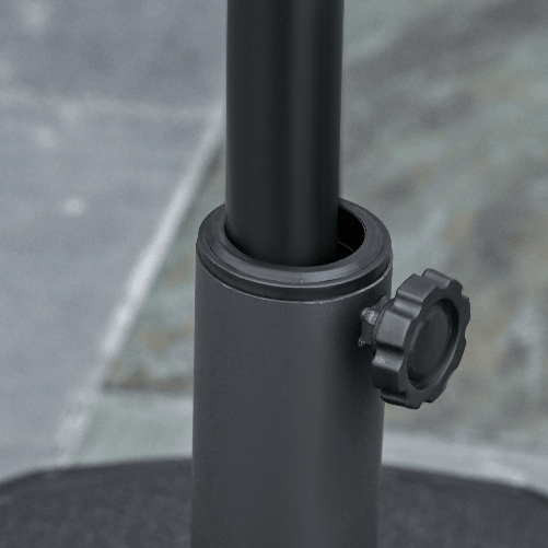 Outsunny-Base-per-Ombrellone-Rotonda--55cm-in-Plastica-da-30kg-per-Pali-da--38-48mm-Nero
